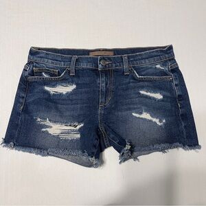 Joe’s Cut Off Short Jeans Denim Med Wash Distressed Frayed Hem size 29